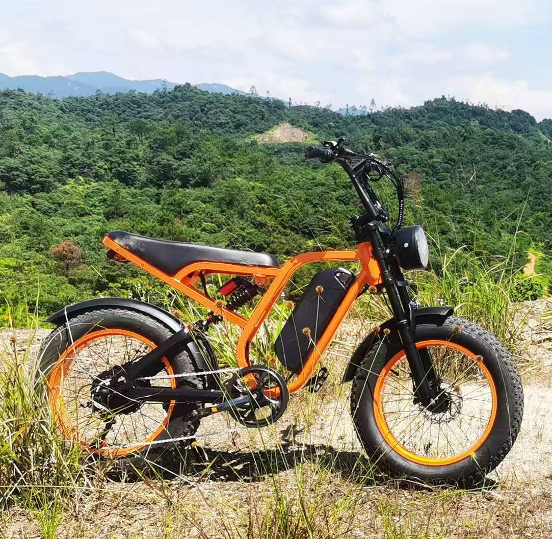 Bluvall SU8 Moped Style Ebike 32mph 80miles full suspension