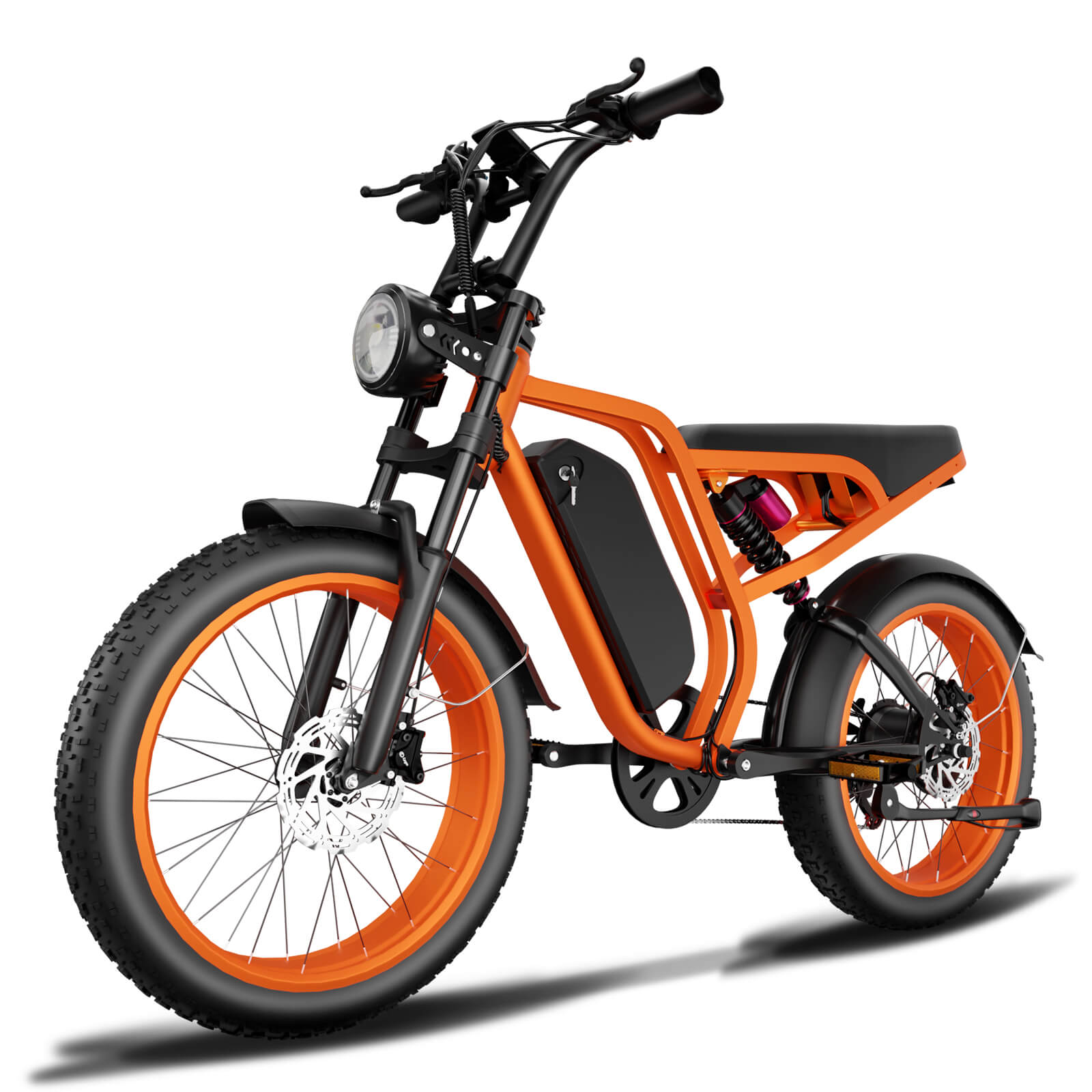 Bluvall SU8 Moped Style Ebike 52V  31MPH 60 Miles Full Suspension