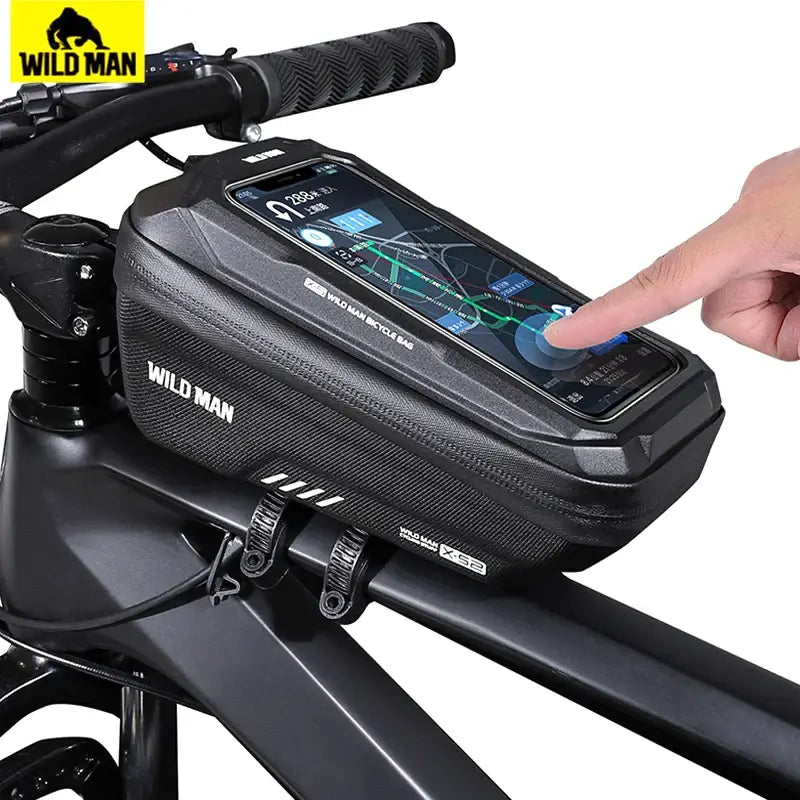 Mountain Bike Bag Rainproof 6.8inch Mobile Phone Case Bicycle Tube Bag slide in