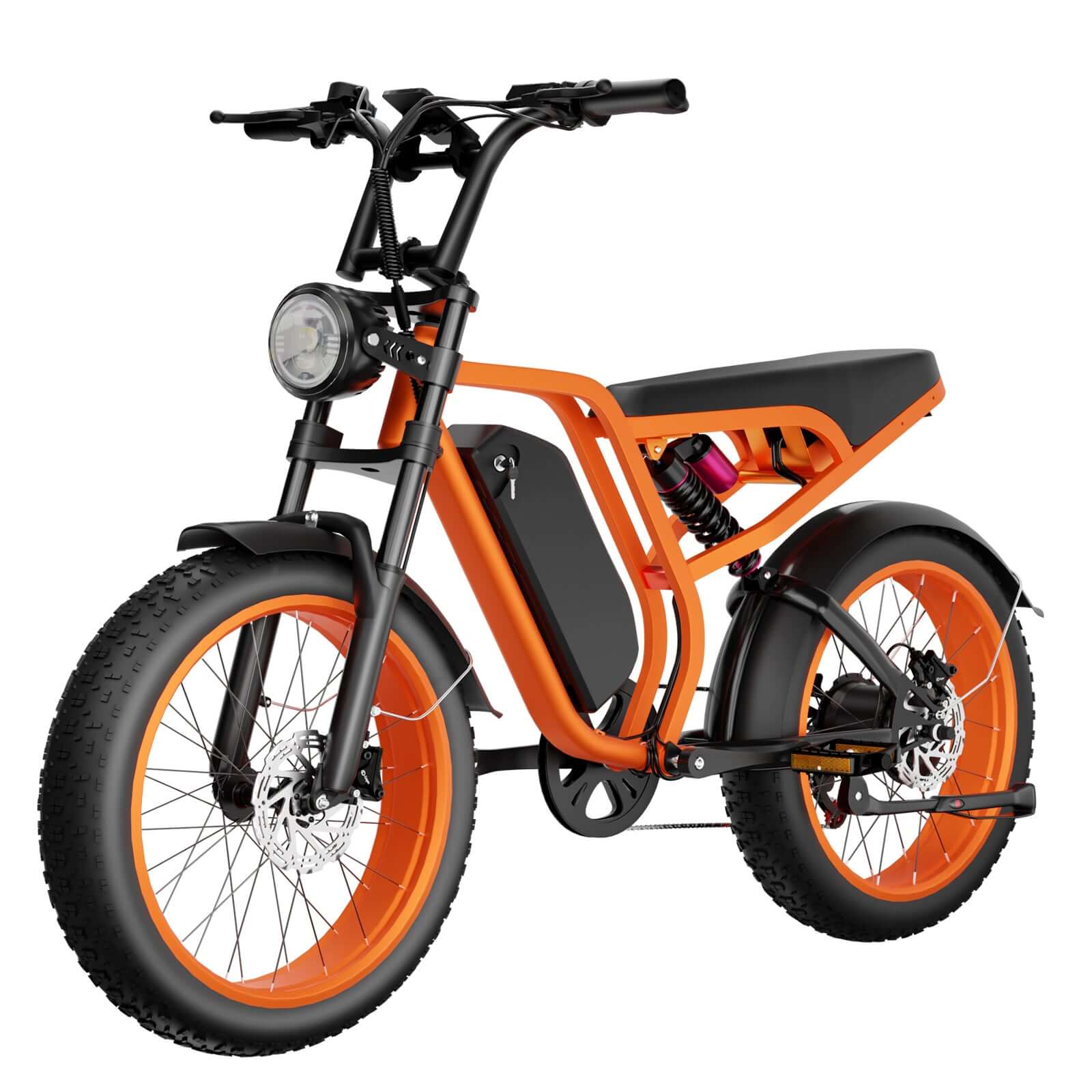 Bluvall SU8 Moped Style Ebike 25mph 80miles full suspension